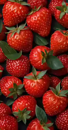 a bunch of strawberries that are sitting on a table