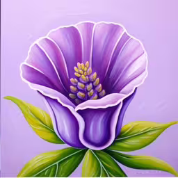 purple flower painting on light violet background