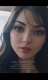 a beautiful asian woman wearing long brown hair