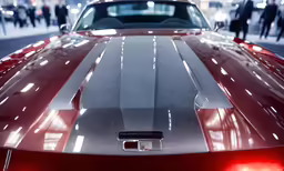 this image shows the back end of a car in the showroom