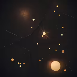 an overhead view of a bunch of lights
