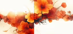 there are some flowers that are being distorted together