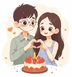 the couple is getting ready to cut their cake