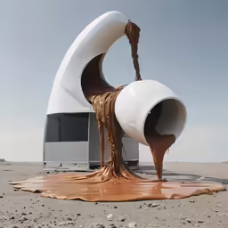 a picture of a huge white object in the middle of nowhere