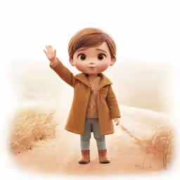 an image of a little girl waving