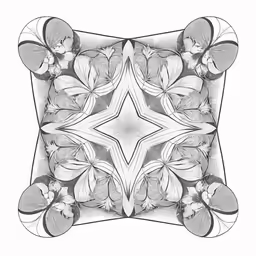 a square black and white flower image
