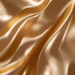 a closeup photo of a silk cloth in gold