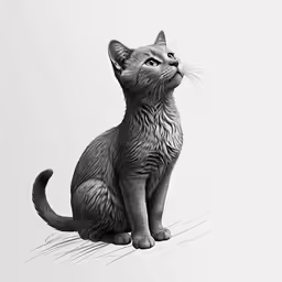 a cat sitting on the ground with its eyes closed