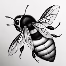 a bee is flying in the air