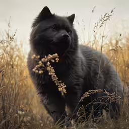 an image of a cat with long hair and no head