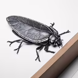 an insect is sitting on top of a box