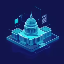 the capitol building in a blue hued image