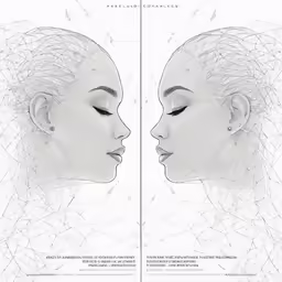 two images are shown of one being half face to the other