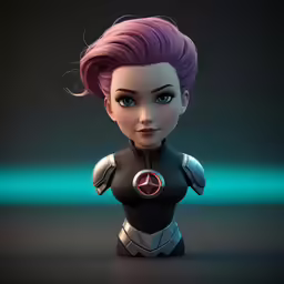 the character is posing in the animation scene