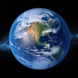 an image of the earth from space in full view
