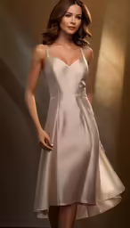 the back of a woman in a short dress