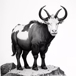 an animal standing on top of a rock covered ground