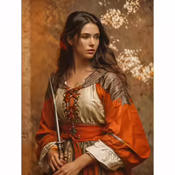 a young woman is standing in the middle of a photo
