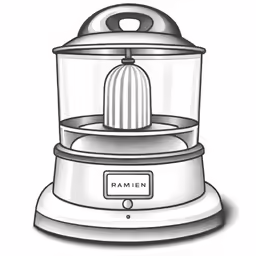 a drawing of an electric food processor