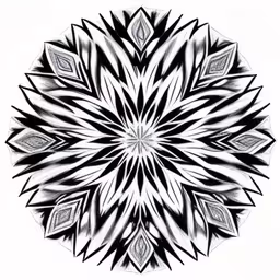 a large circular shaped design made out of geometric lines