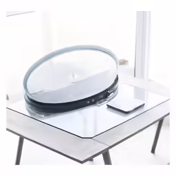 a tabletop that has been sitting on a glass surface