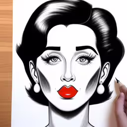drawing a woman