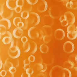 an orange color with white circles patterning the inside