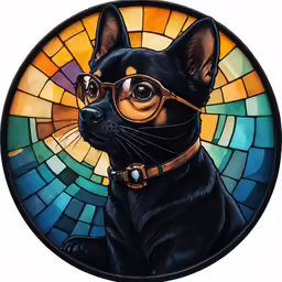 an image of a dog wearing goggles with a window background