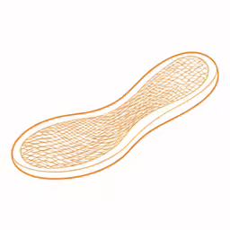 a drawing of an oval object on a white surface