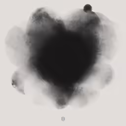 an image of some black and white cloud shapes