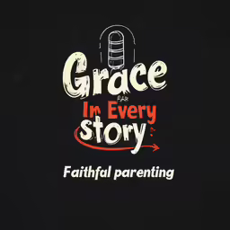 the back side of a black shirt that reads, grace in every story