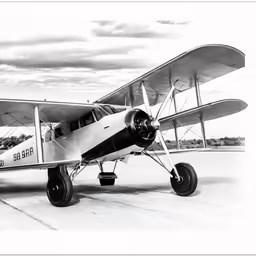 a small airplane parked next to a hangar