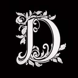 a initialed alphabet is shown with leaves
