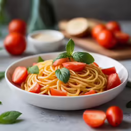 a close up of a plate of food with tomato sauce