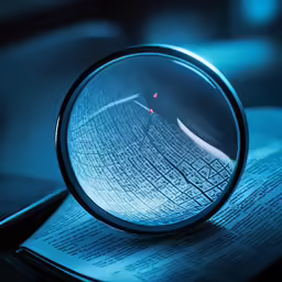 a close up of a magnifying glass