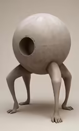 the strange looking object is made with a big ball