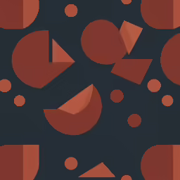 a black and red pattern with different shapes