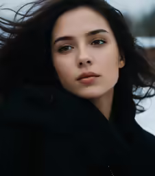 a woman that is wearing a black jacket