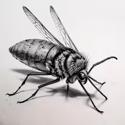 an insect is shown in this image on a white surface