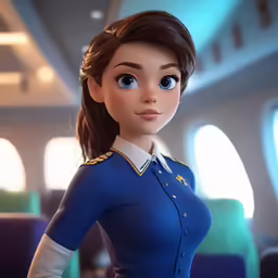 an animated picture of a girl in uniform