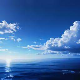 the view of the ocean and clouds in the sky