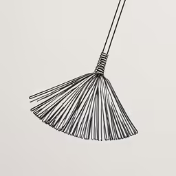 an object of grass and a string