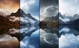 different pictures with a small amount of clouds