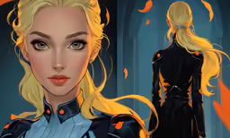 this is a digital painting of a woman