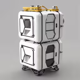 two different sizes of small cubes on wheels