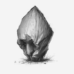 a drawing of a flower that is in the grass