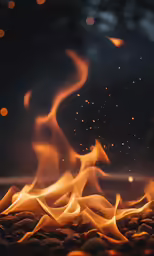 flame with some kind of liquid in it