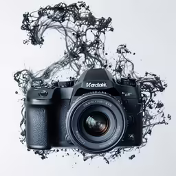 a camera on top of a splashing camera