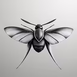 a large insect with black wings and a long tail
