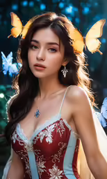 an image of a beautiful woman in butterfly wings